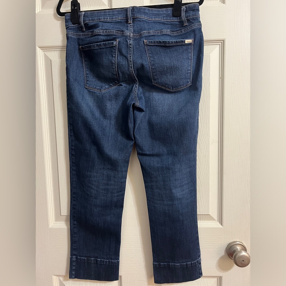 WHBM-White House Black Market dark denim slim CROP Jean